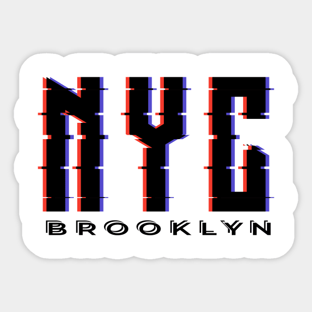 NYC glitch effect Sticker by Orino Apparel